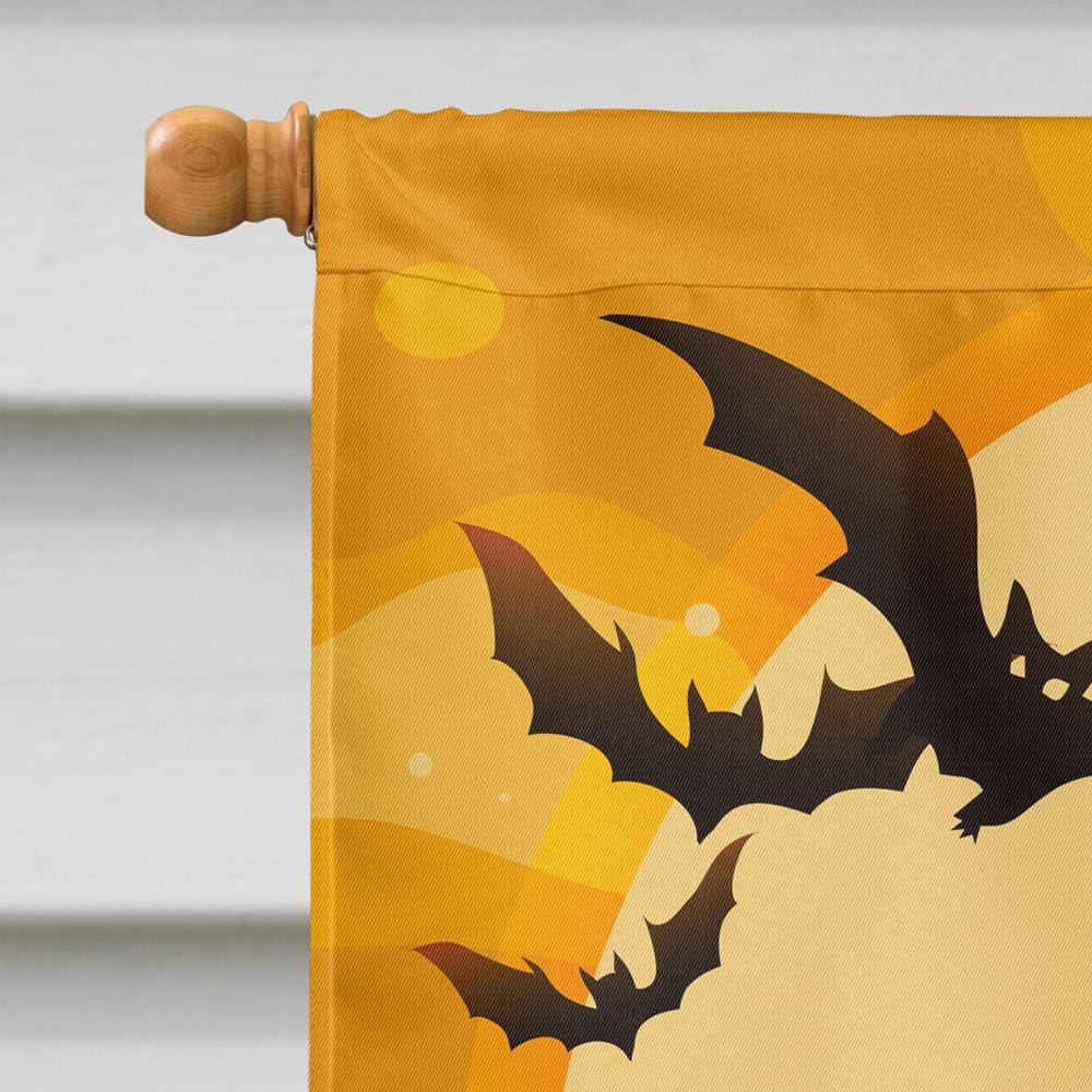 Bandiera Da Giardino Halloween Con Border Collie Nero - Tesori Di Caroline - Double Face In Poliestere