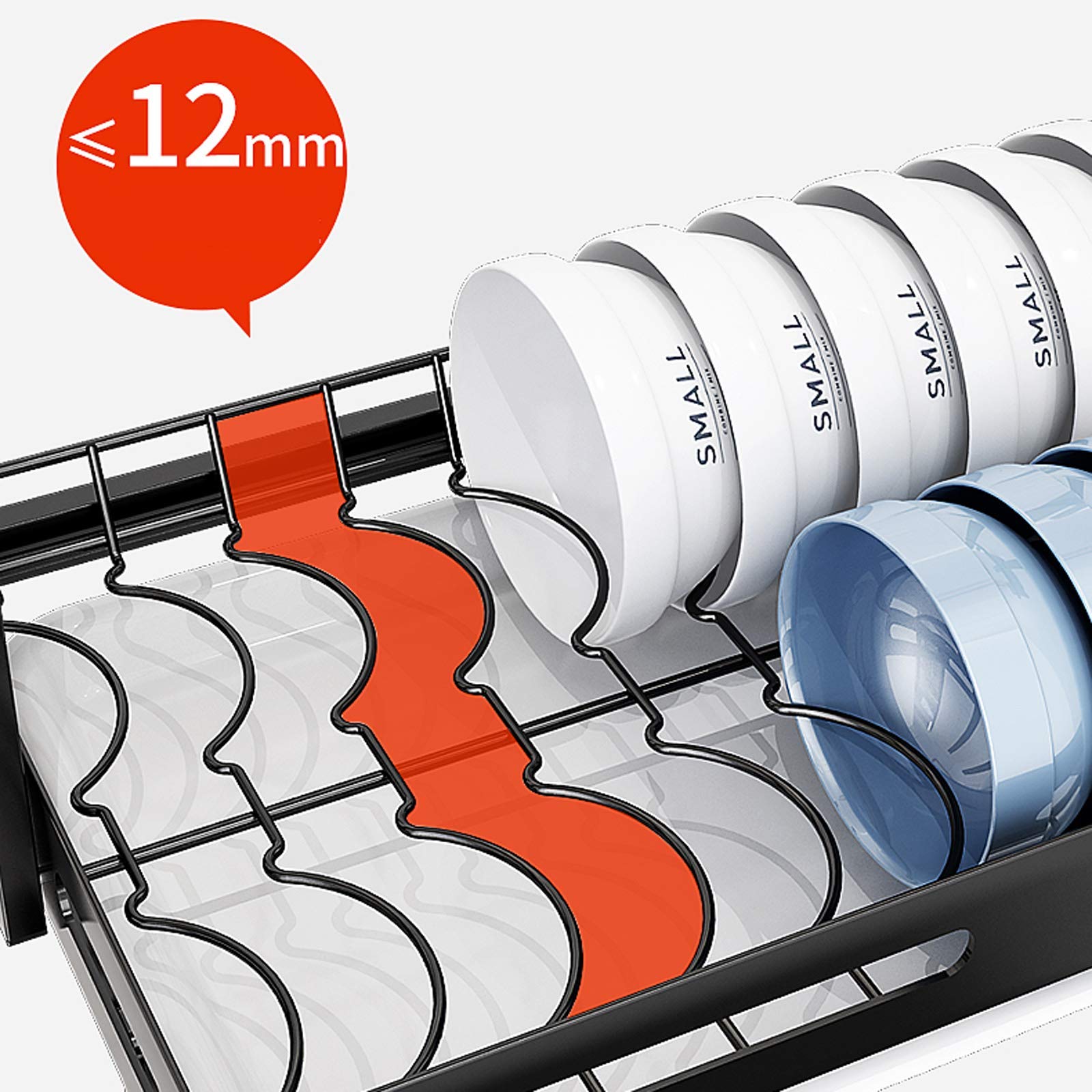 Rejilla Para Platos Plegable, Escurridores De Platos Sobre El Fregadero, Estante Para Escurridores Montado En La Pared, Sin Necesidad De Taladrar, Acero Inoxidable, Rejilla De Almacenamiento-Double