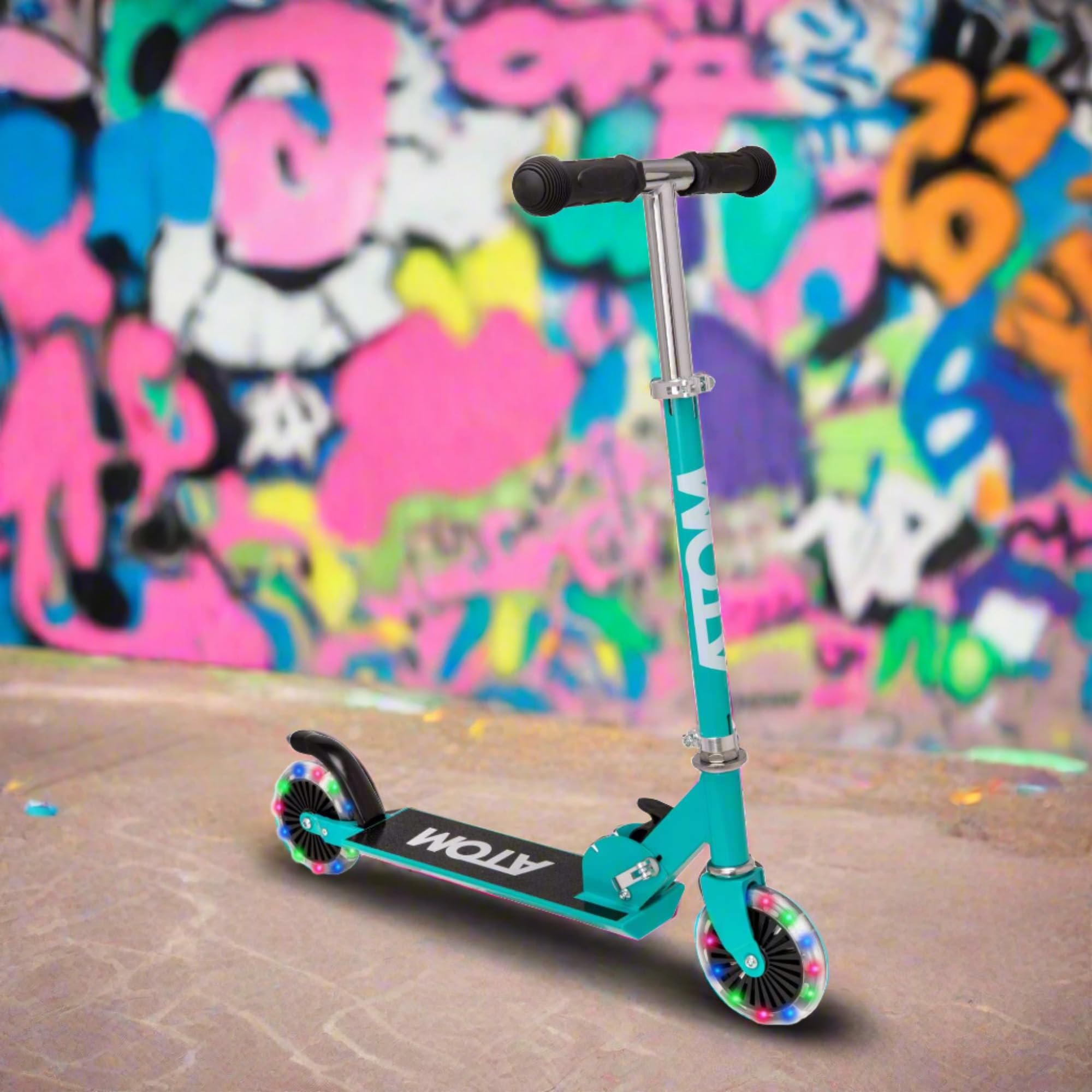 HTI Atom Trottinettes en Ligne pour Enfants | Trottinette à Pousser pour Enfants avec Hauteur de poignée réglable | Trottinette pour Enfants Facile à Plier pour garçons et Filles | Trottinette pour HTI Atom Trottinettes en Ligne pour Enfants | Trottinette à Pousser pour Enfants avec Hauteur de poignée réglable | Trottinette pour Enfants Facile à Plier pour garçons et Filles | Trottinette pour