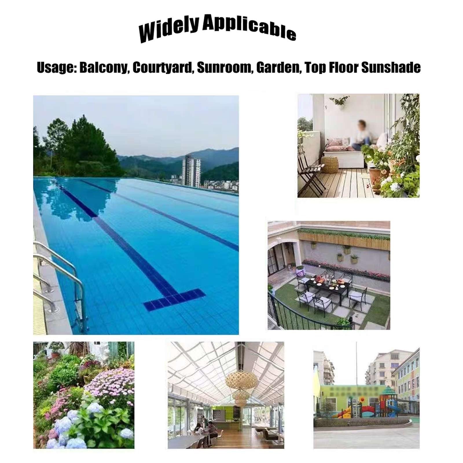 Bianco Rete Ombreggiante 50% Resistente Ai Raggi UV Telo Ombreggiante 2.0x3.0 m per Colture Serre Esterno Giardino