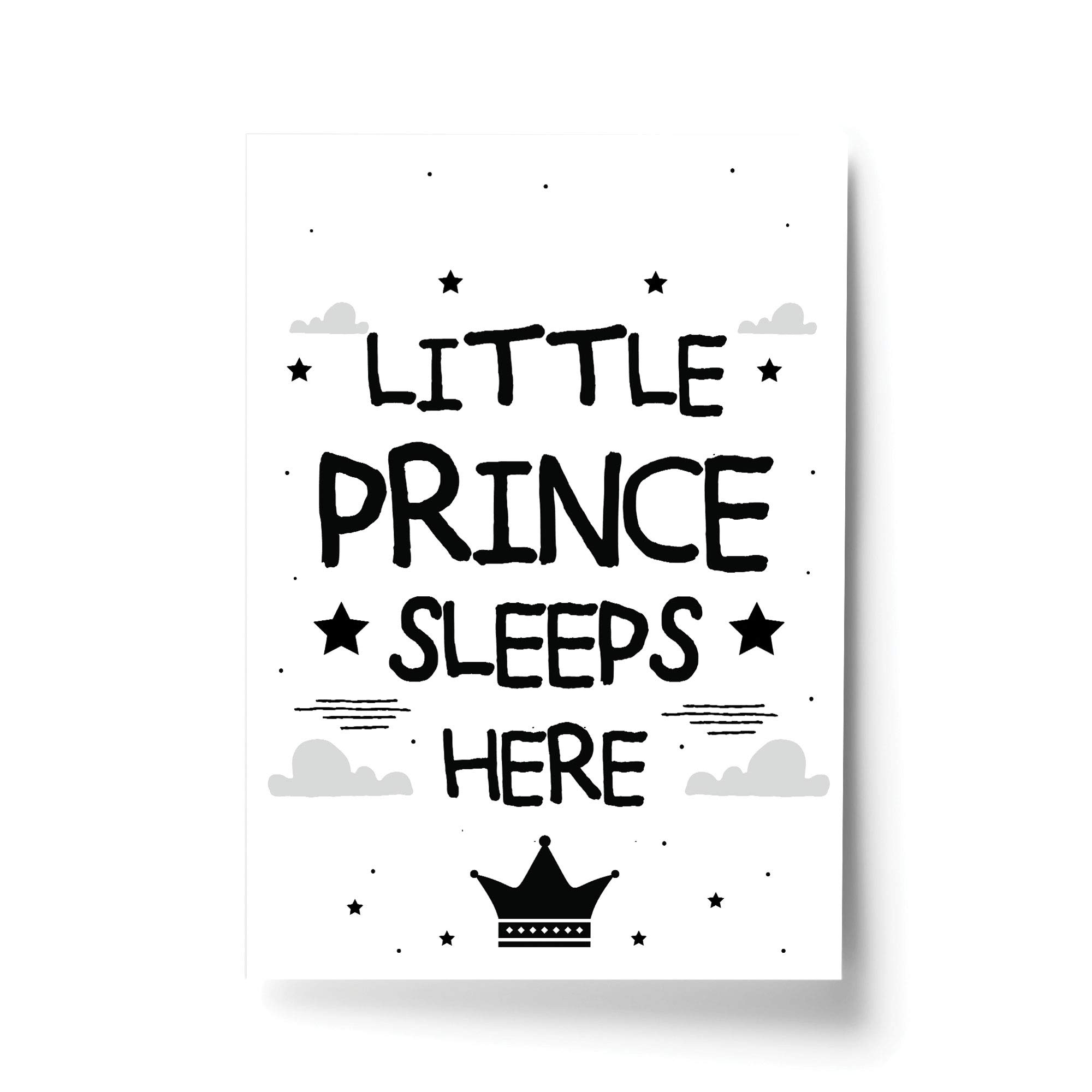 RED OCEAN Boys Bedroom Sign Nursery Decoration Boy Print Prince Sleeps Here Boys Bedroom Decor Son Gift