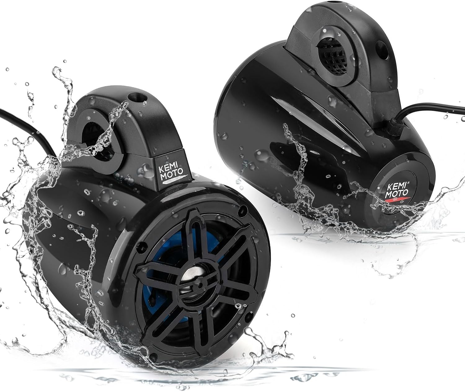 KEMIMOTO UTV Speaker 4 Inch UTV Sound Stereo System Fit for 1.652in