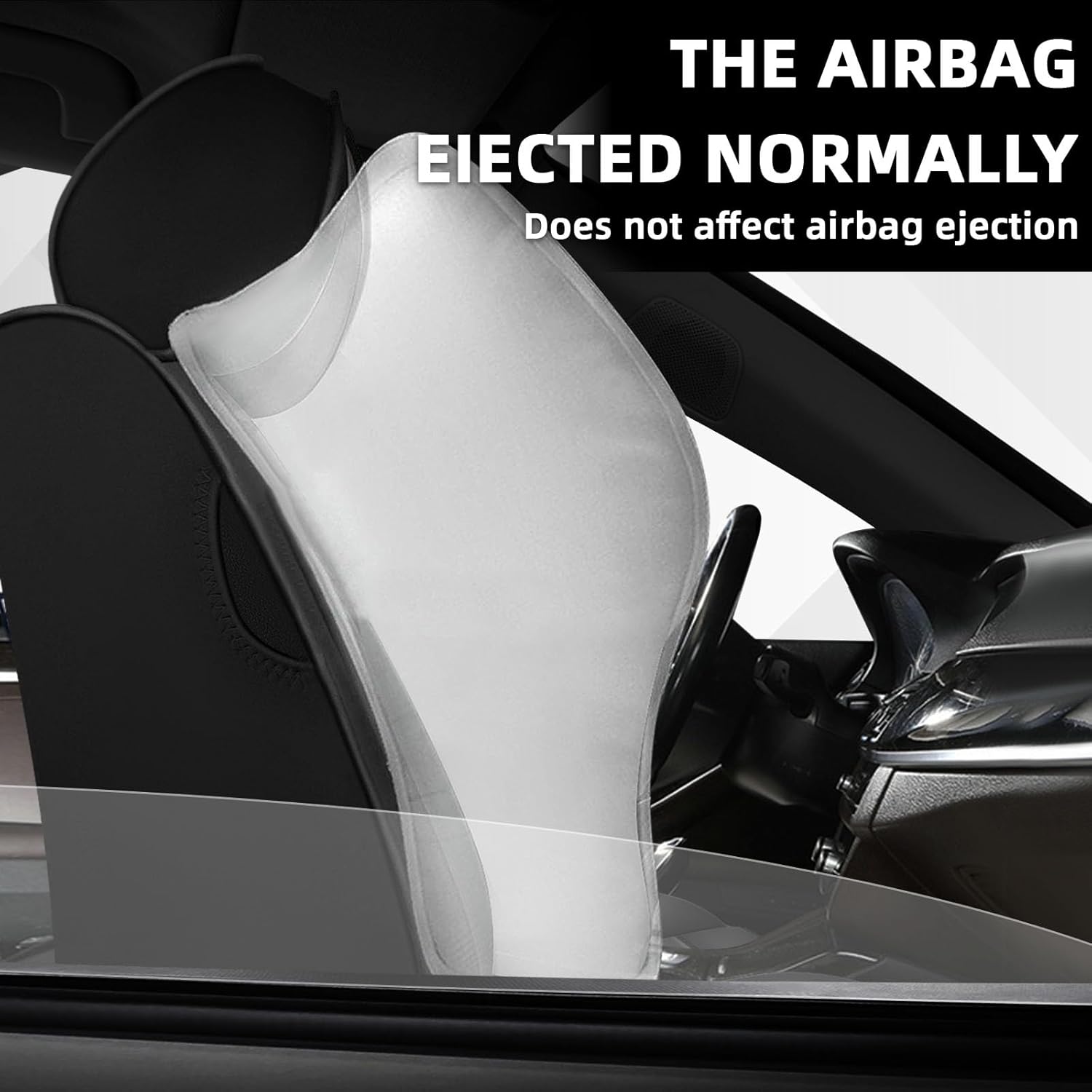 Car Seat Cover Fit for Volkswagen Beetle 1999-2019,Compatible Airbag Non-Slip Waterproof Seat Covers, Car Seat Protector Premium Interior (Standard 2 Seats,Classic Black)