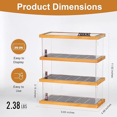 Miniatura 2 de Vitrina a escala 1/64 de 3 niveles de fundición a troquel de garaje para coche, vitrina de 15 plazas de aparcamiento, modelo de exhibición de autos