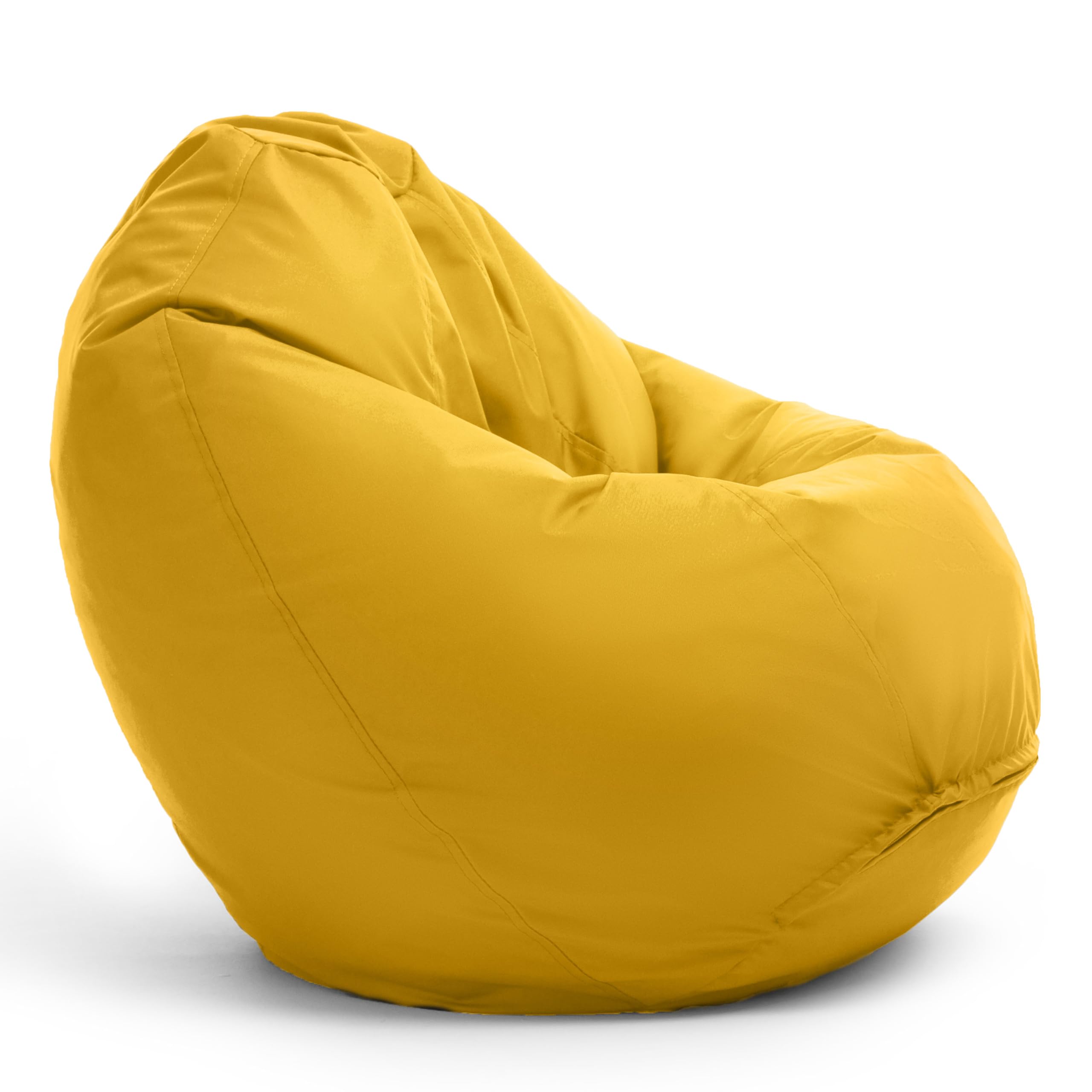 Bruni Pouf Classico XL en Jaune – Gros Pouf Salon/Chambre pour Adultes, Pouf Poire géant, Bean Bag intérieur et extérieur avec Housse Lavable en Machine