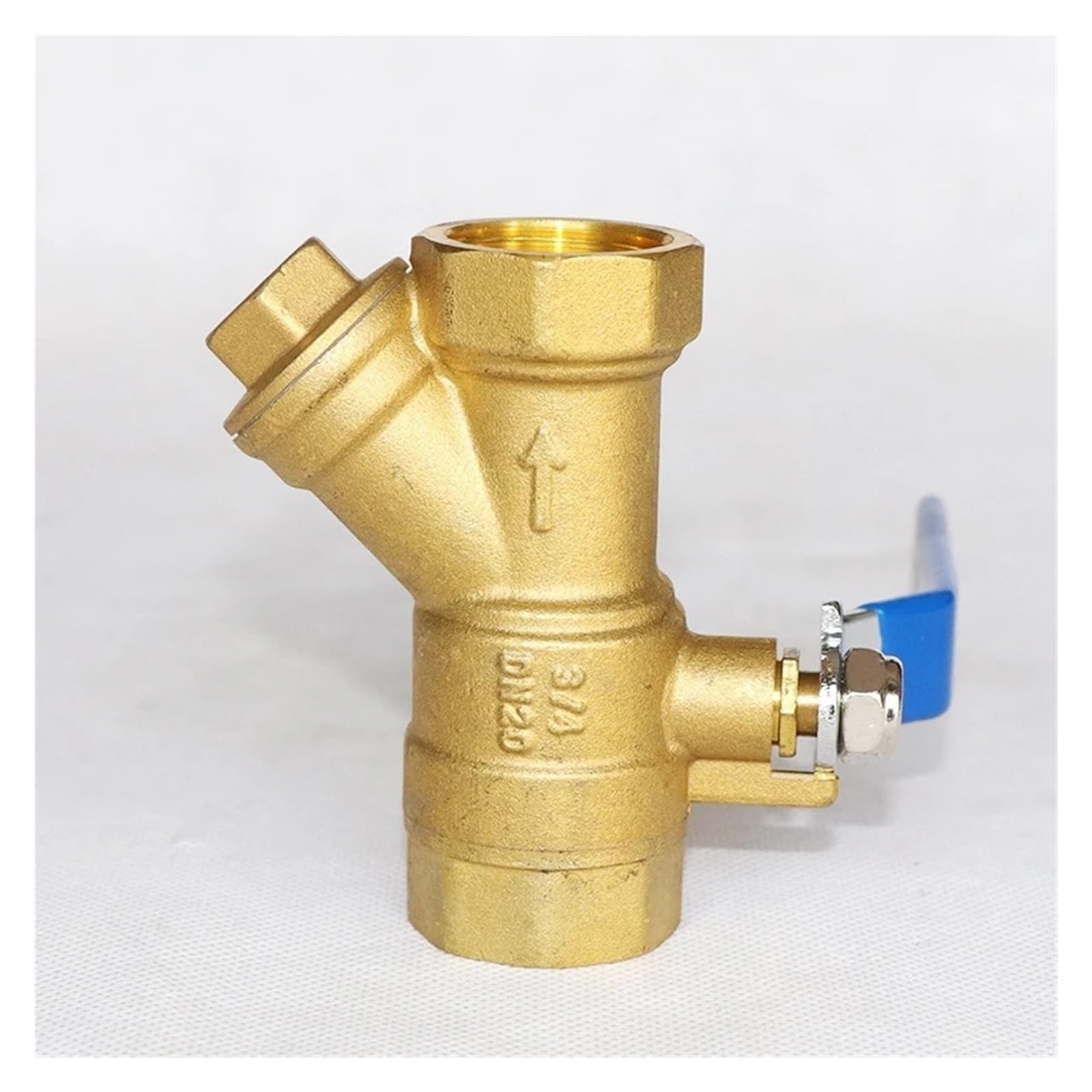 1 szt. Mosiężny zawór kulowy z filtrem typu Y - zintegrowany zawór wodny 1/2 ", 3/4", 1 ", 2"(1.25 In)