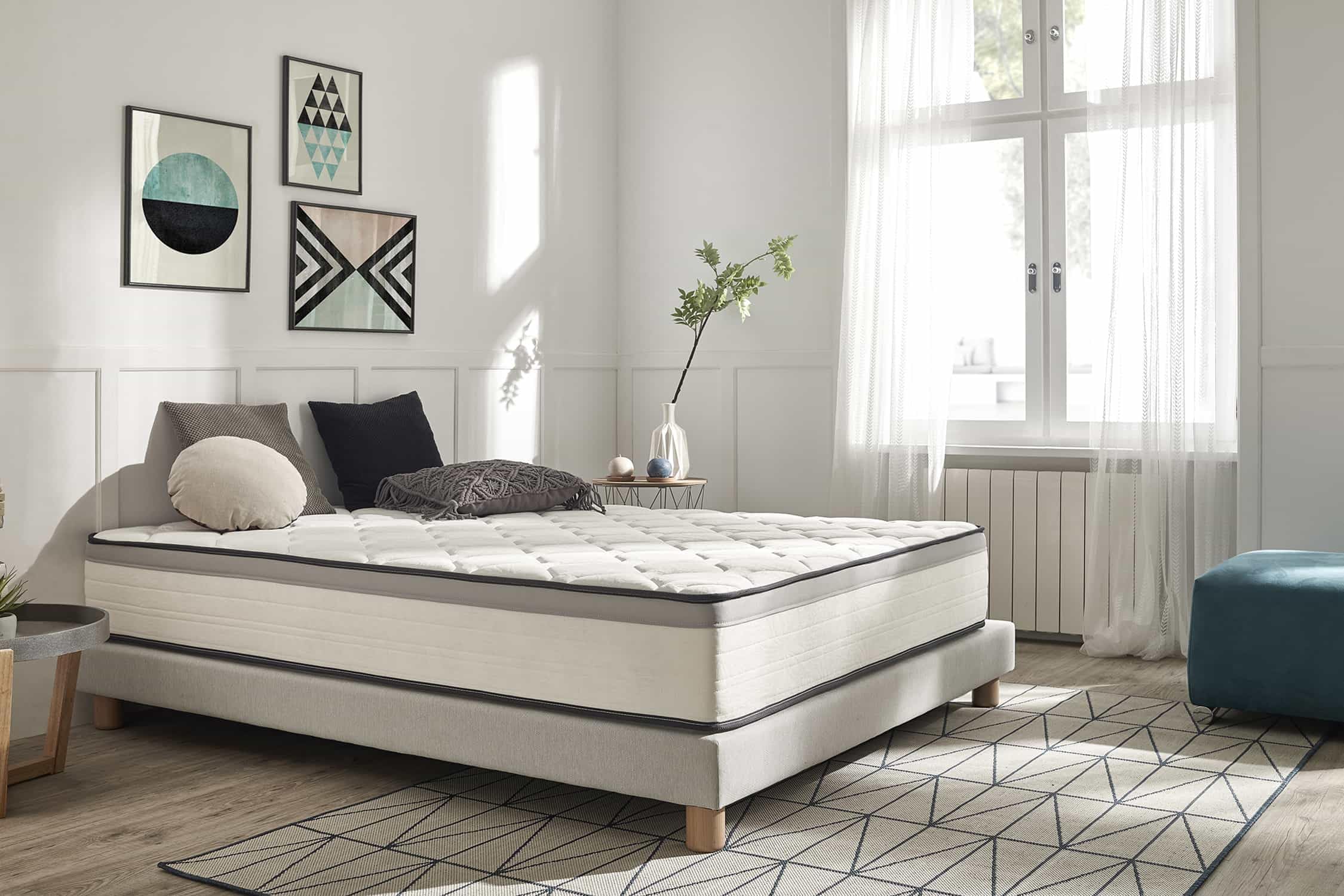 Moonia - Colchón Viscoelástico 150X190CM - Cama de Matrimonio - Colchón de Alta Durabilidad - Colchón Antiacaros - Grosor +/- 30 cm - Modelo Premium Hotel Edition