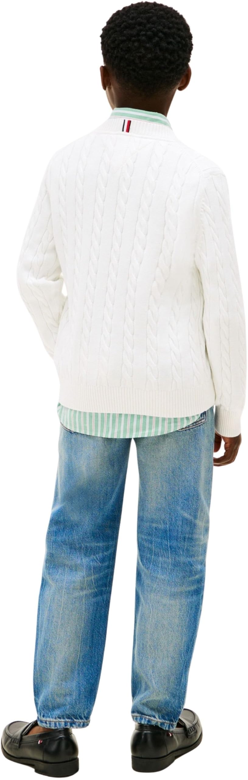 Tommy Hilfiger Jungen Pullover Cotton Cable mit Rundhalsausschnitt