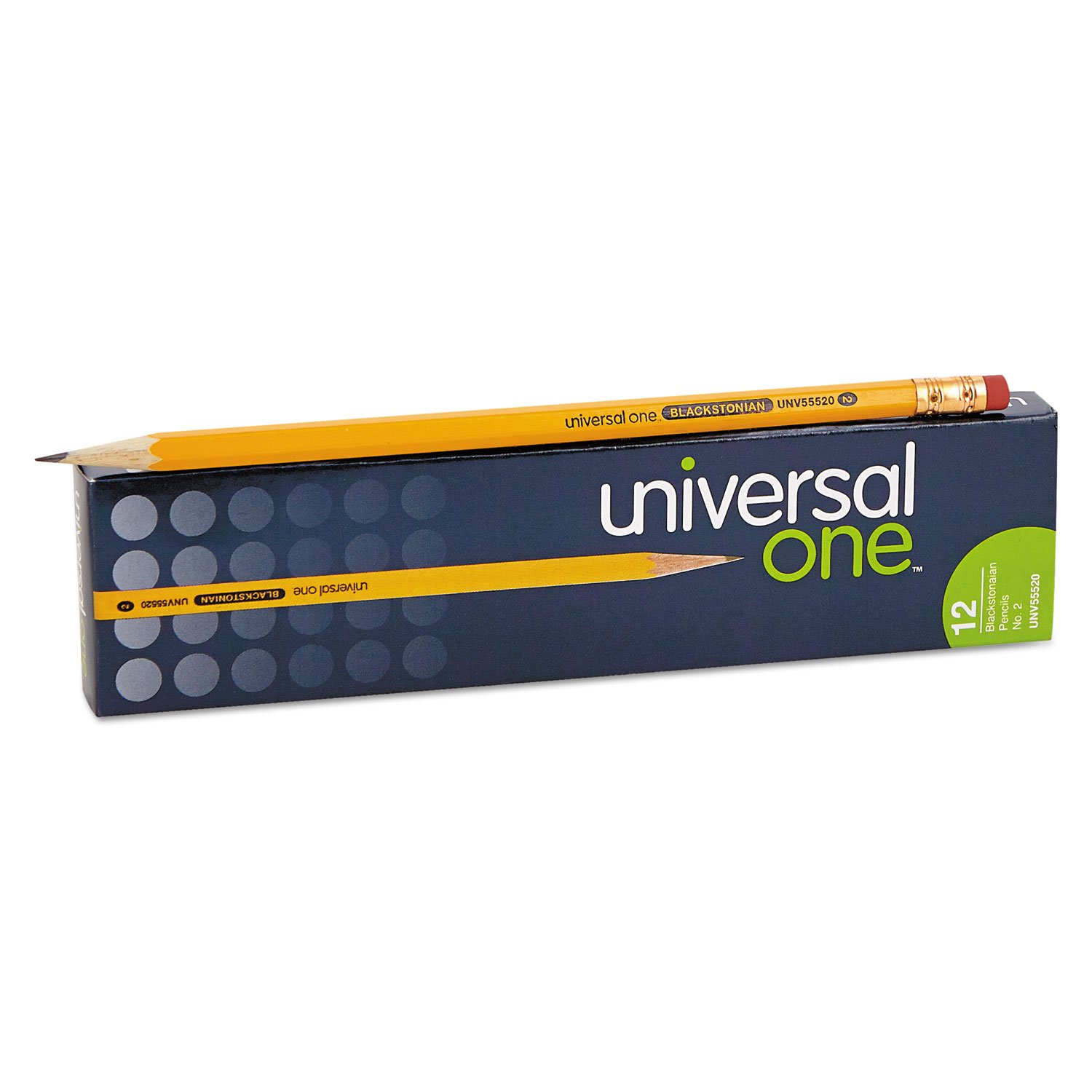 Universel One Blackstonian crayon, HB # 2, Medium Soft, corps Jaune, Douzaine