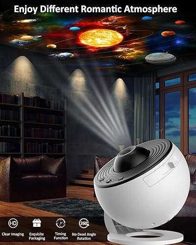 Miniatura 3 de Proyector de planetario para dormitorio, proyector de estrellas 13 en 1, luz de galaxia, luz nocturna de techo, iluminación de estado de ánimo con