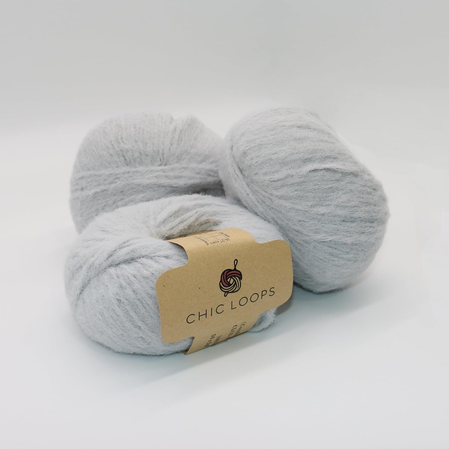 Chic Loops Knitting Kit for Beginners, Knitted Knit Wrap Beginner Crochet Kit for Adults, Crochet Warm Knit Wraps Tassel Long Scarf for Women Keeping Warm with Instruction(Frost Grey)