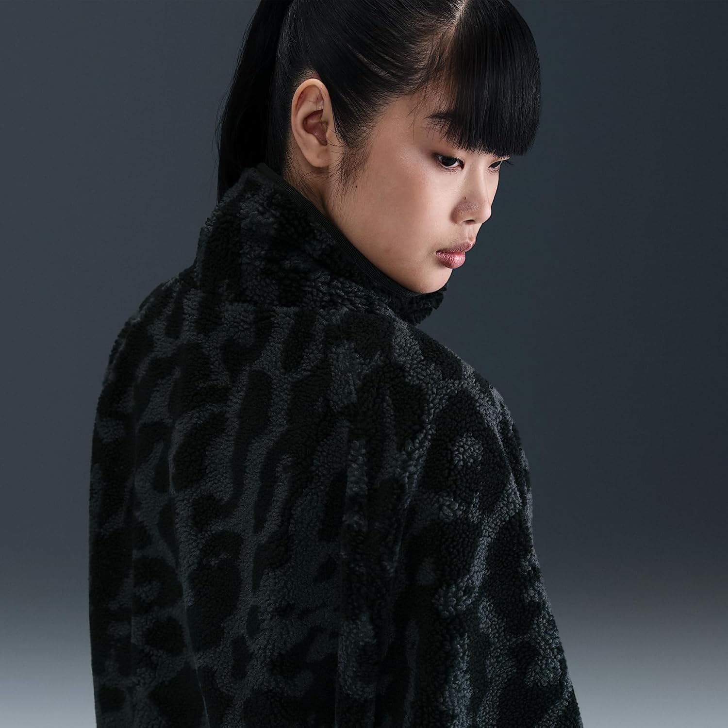 Nike Sportswear Women's High-Pile Fleece Jacket (Black/Black/Sail)