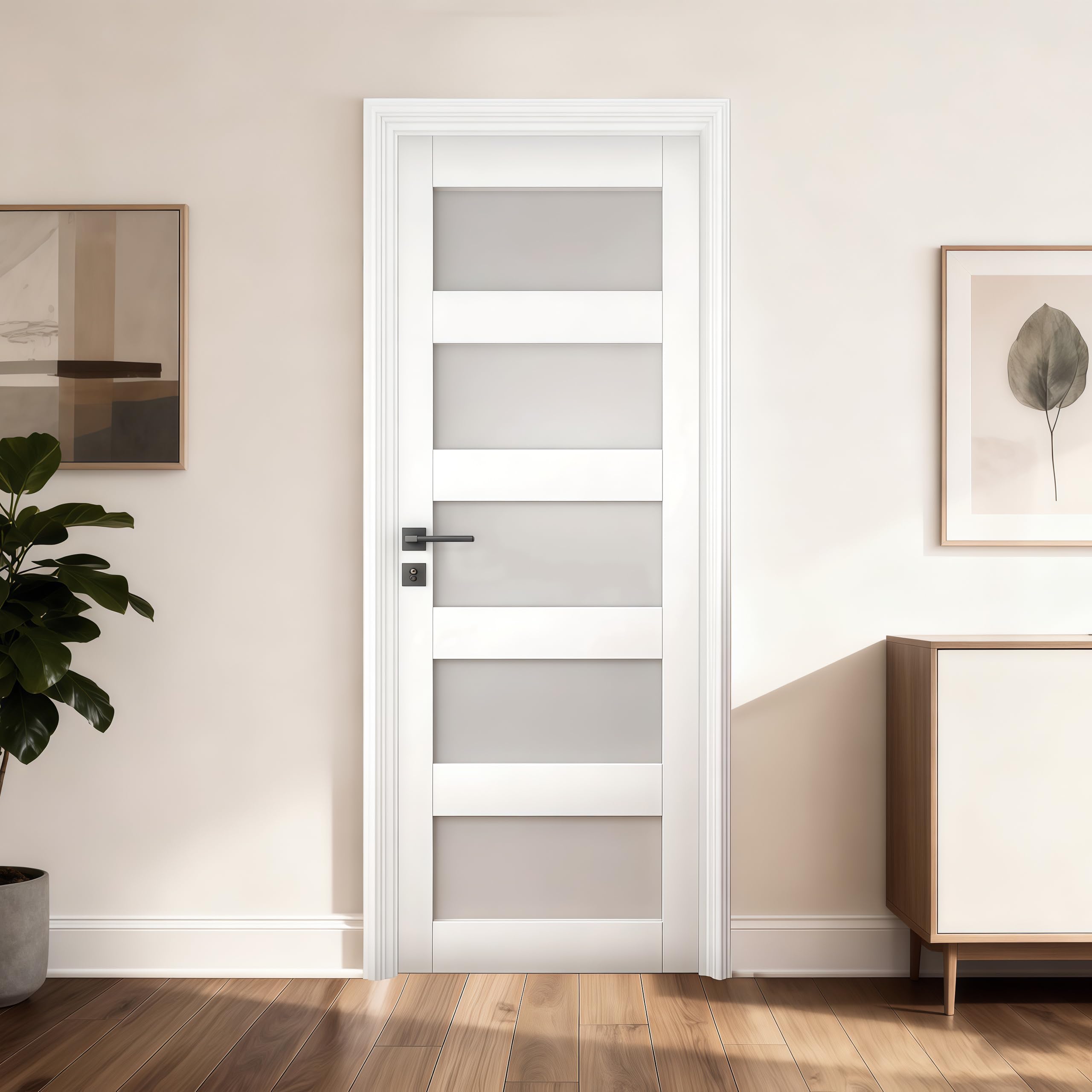 LetLcuk 30" x 80" Slab Door - Interior Slab Doors for Dining Room, Bedroom, Closet, Laundry Room, Bathroom, Pantry -French Door Panels with a Design