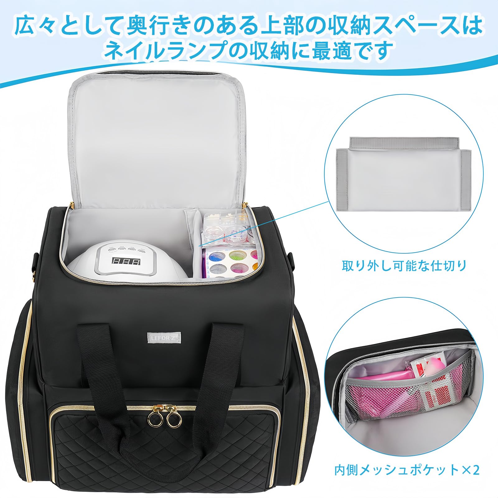 Amazon | ネイル収納ケース 二層式 大容量 ネイルボトル 80 本 (15ml