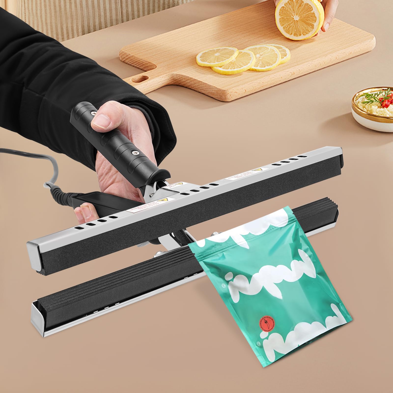 Heißsiegelmaschine, Folienschweißgerät für Kraftpapierbeutel Beutel Kraftpapier Beutel Folien 220V, max 554-572℉, 7 Stufen der einstellbaren Heiztemperatur
