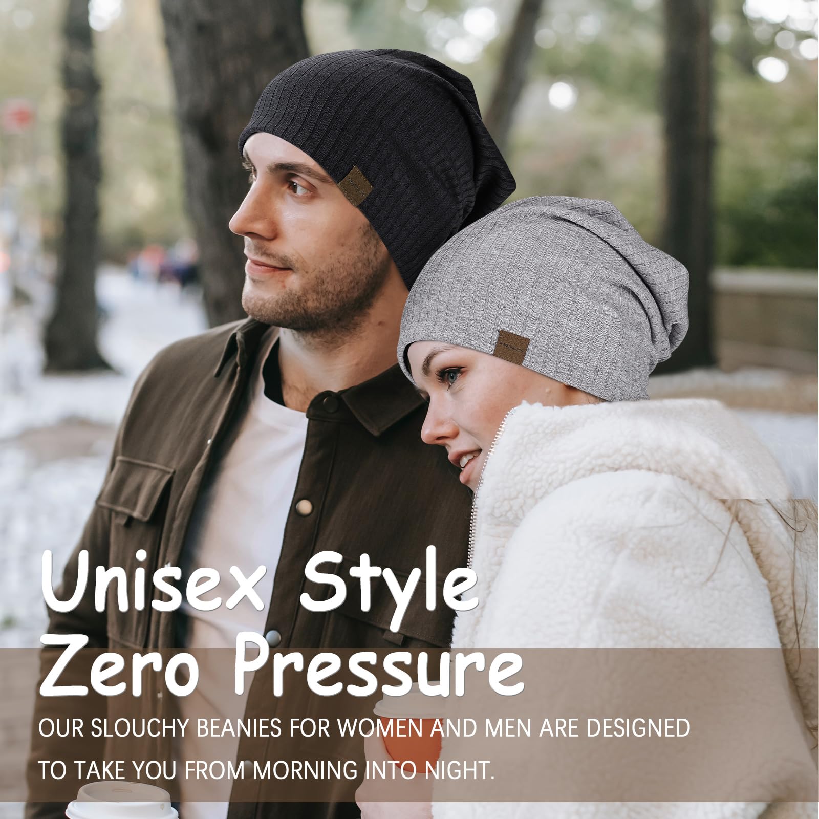 HAMUNI Slouchy beanie hip-hop miękka lekka czapka do biegania oddychająca i elastyczna czapka dla dorosłych karłowata czapka chemioterapia czapka z czaszką dla mężczyzn kobiet