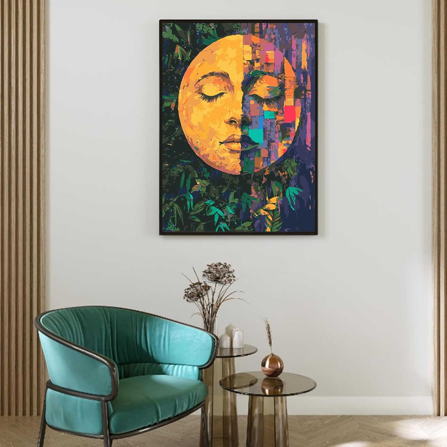 Moon Paint by Numbers,Paint by Numbers for Adults,DIY Complete Painting Kit For Painting With Numbers With Brushes And Acrylic Paint,Creative Gift Children,40 X 50 Cm (No Frame)