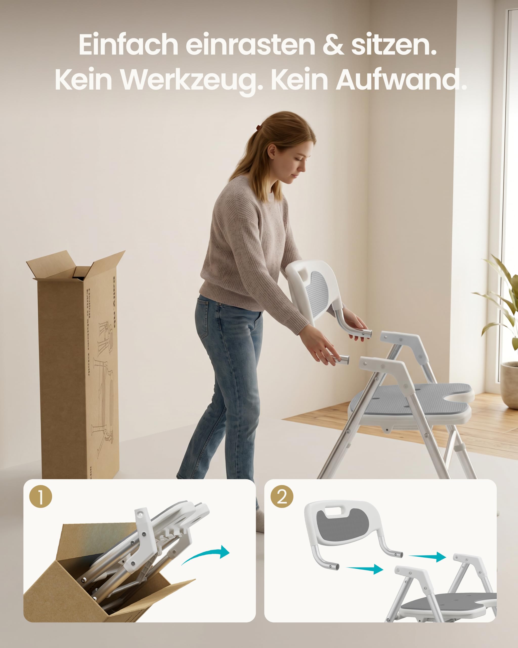 Silla de ducha plegable para personas mayores, asiento de ducha con