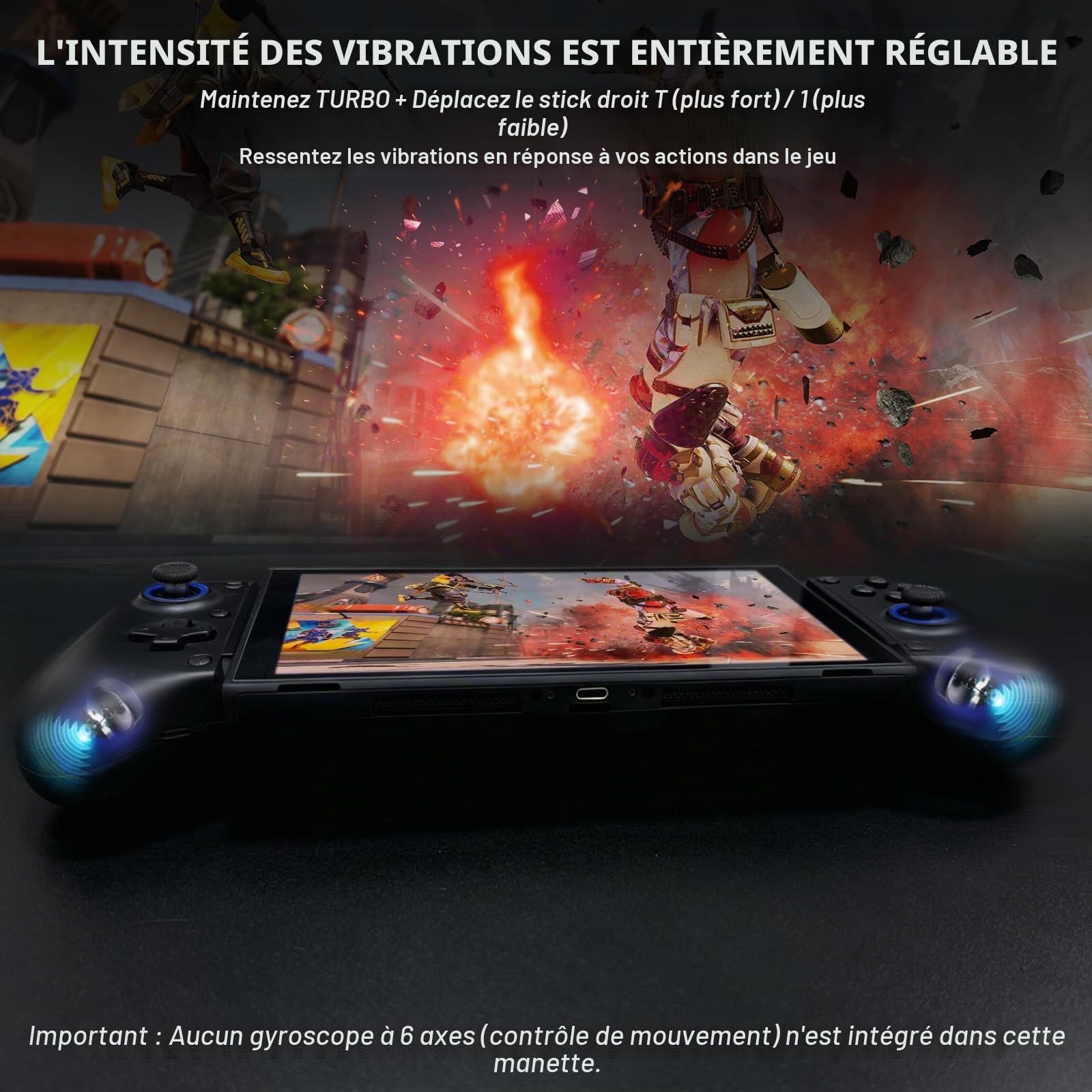 Joso Manette de jeu mobile cloud pour iPhone 16/15/14, iPad, tablette, Android/PC/Switch/manette de jeu avec fonction turbo, streaming sur PS4/Xbox/PC, effet Hall/déclencheur Hall Noir