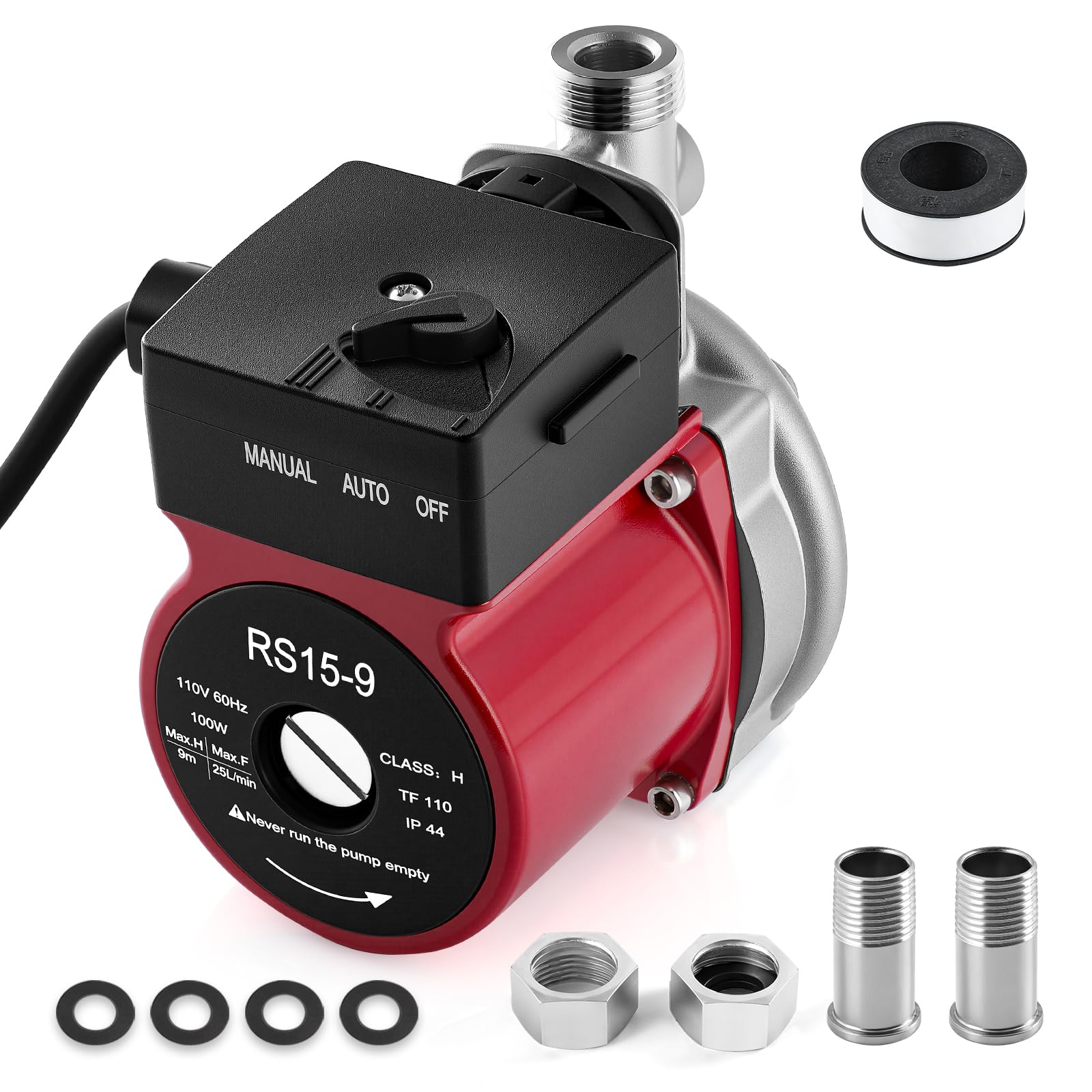Pompe de recirculation d'eau chaude automatique avec moteur haute efficacité pour douche