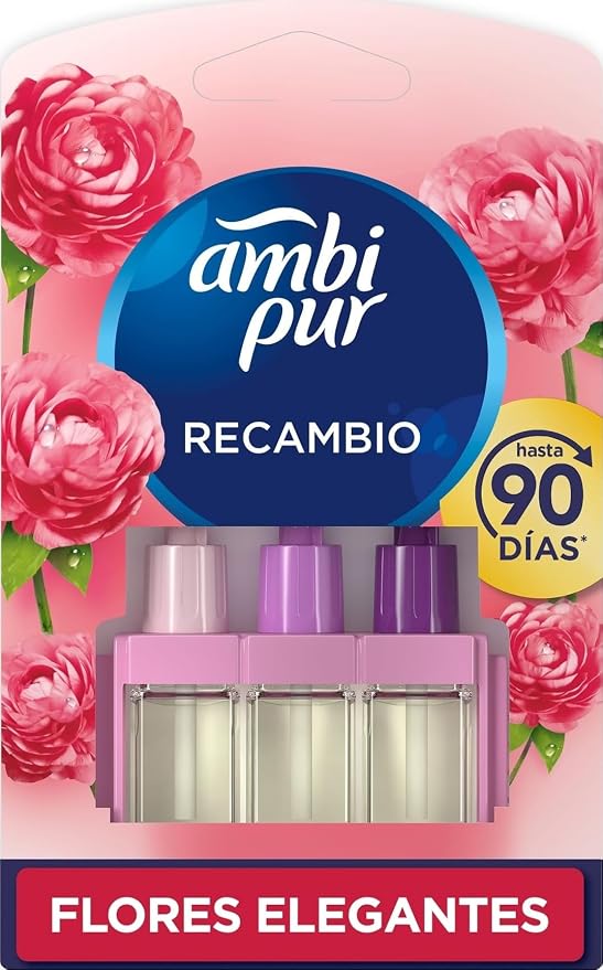 Recambio Ambi Pur 3Volution Flores Elegantes para Ambientador Eléctrico