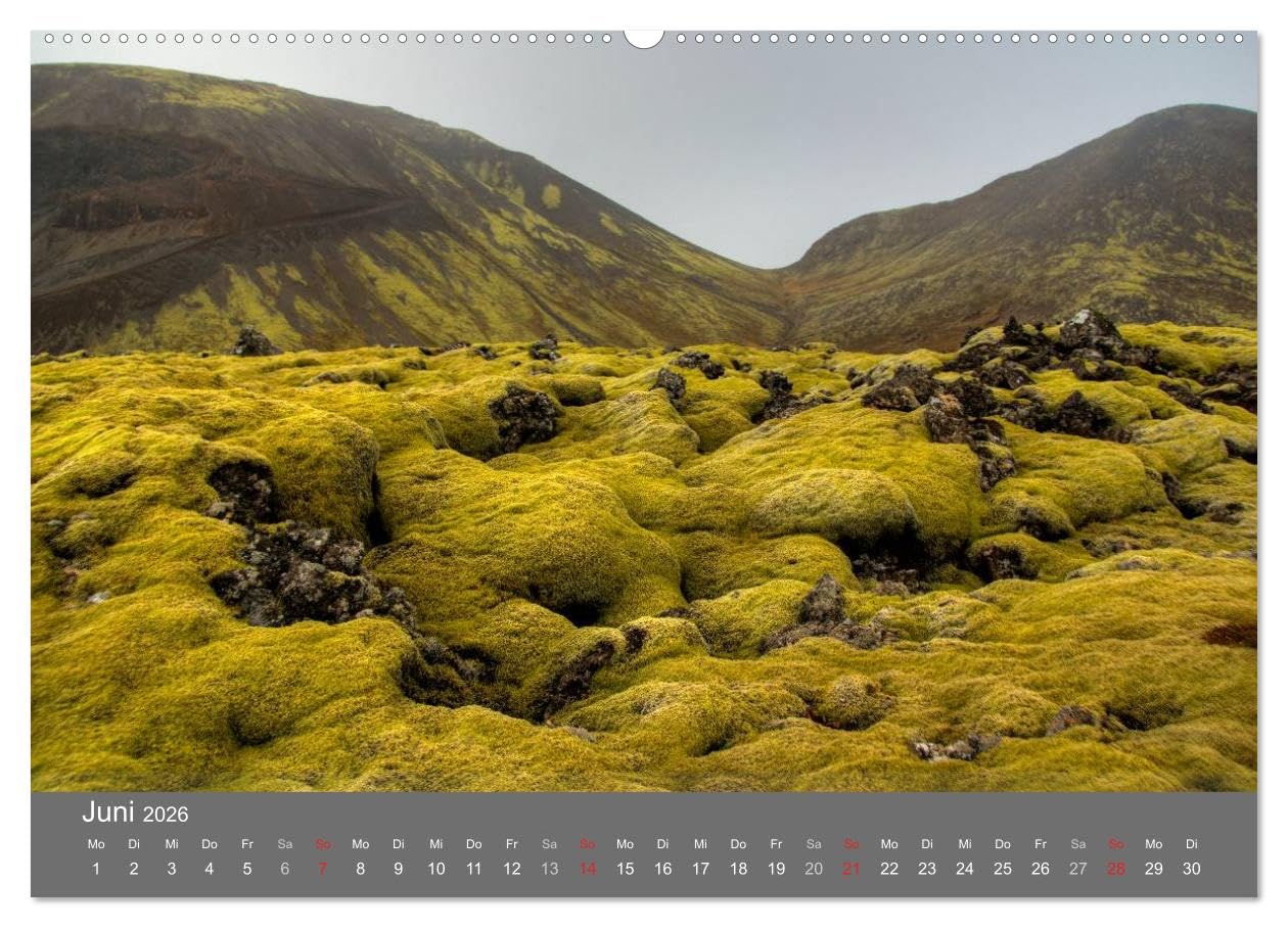 Island 2026 (hochwertiger Premium Wandkalender 2026 DIN A2 quer), Kunstdruck in Hochglanz: Island - Polarlichter, Gletscher und Vulkane (CALVENDO Orte)
