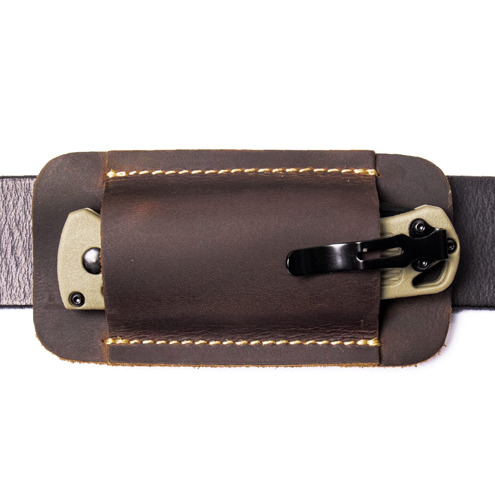 Topstache Knife Sheath, Handmade Knife Holster, Horizontal Carry Leather  Sheath for Belt, Edc Pocket Organizer for Men,DarkBrown - - Amazon.com