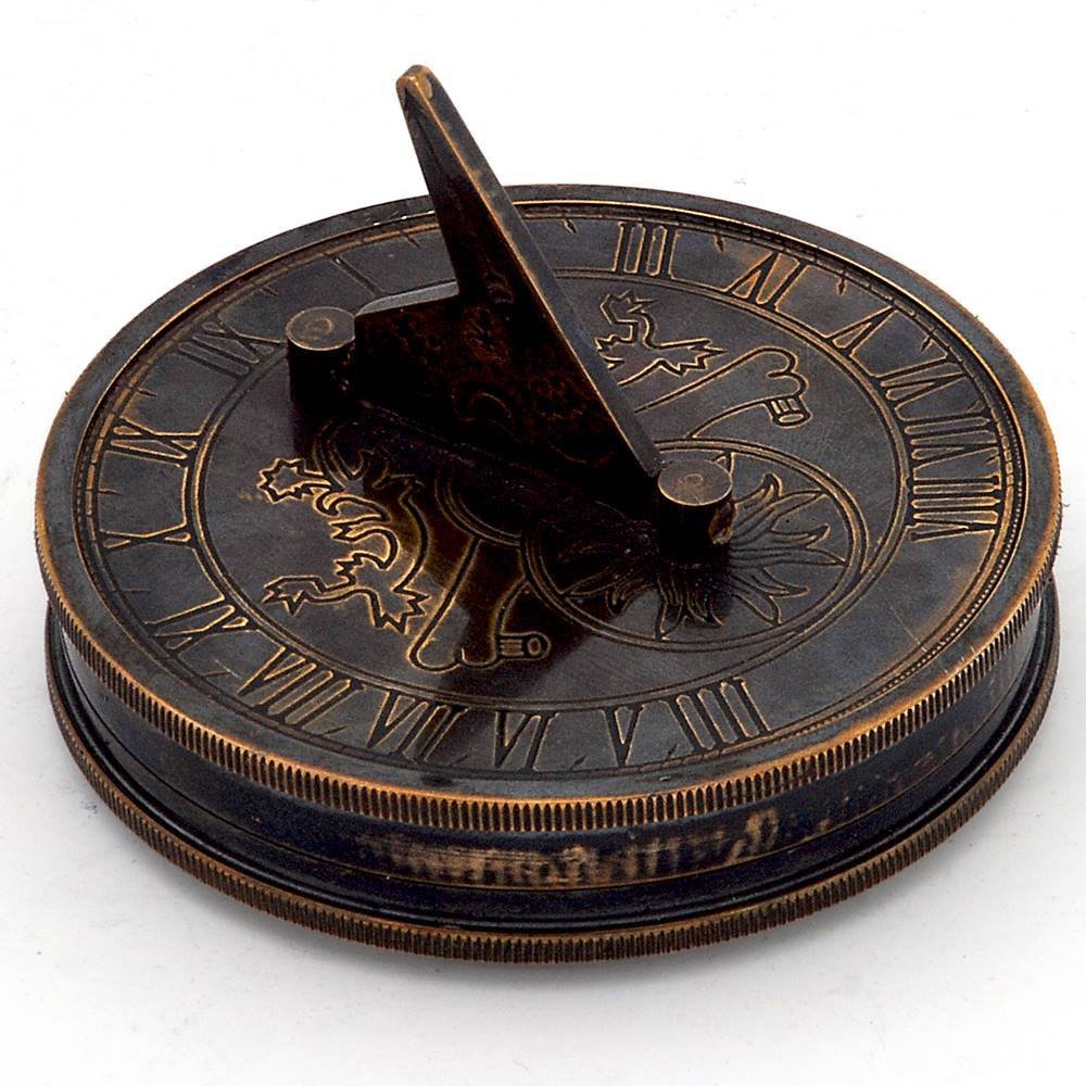 Little India Antique Stylish Real Brass Sun Dial Compass (239, Brown) - Image 2 thumbnail