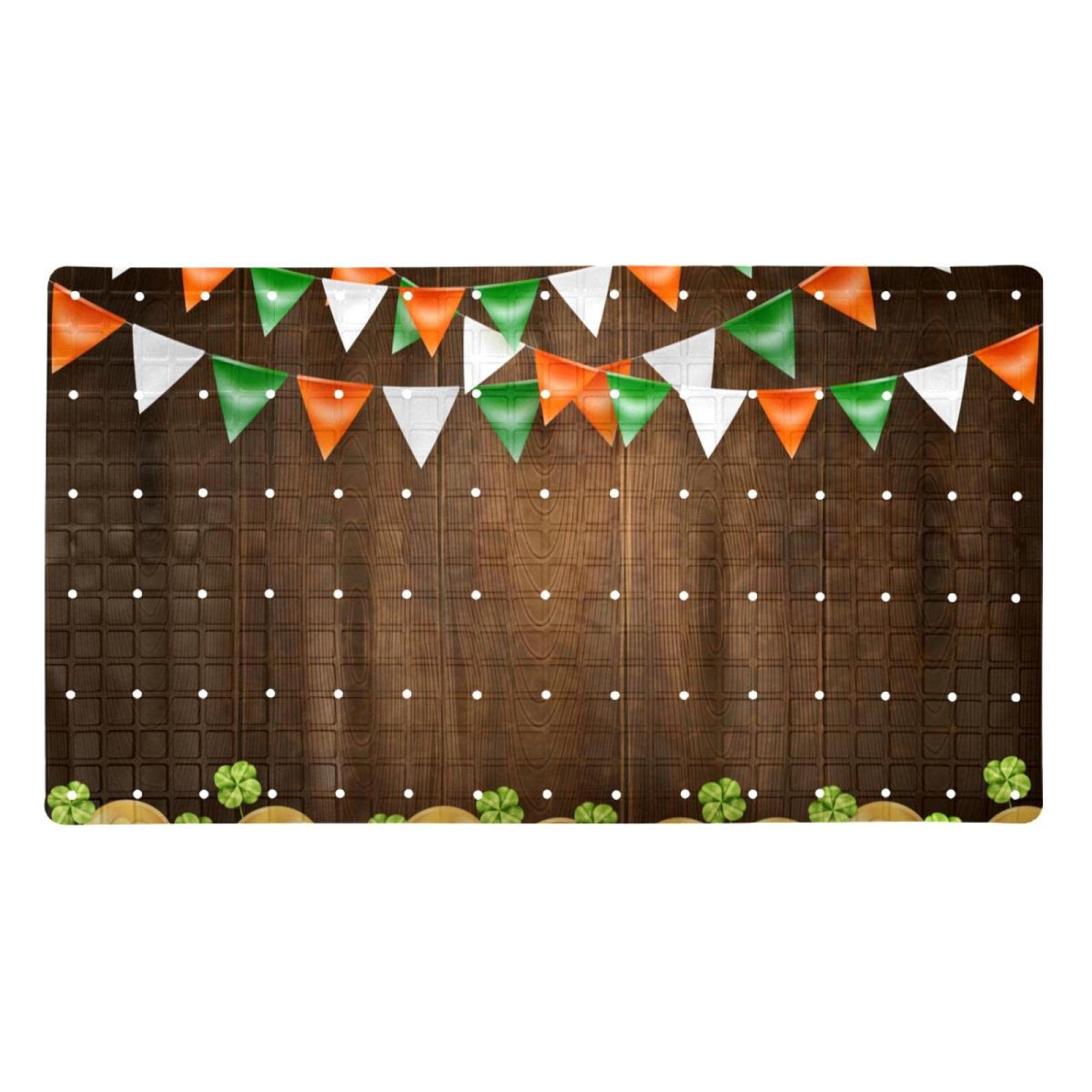 Tapis de bain antidérapant en bois de qualité supérieure 40x70 cm avec ventouses