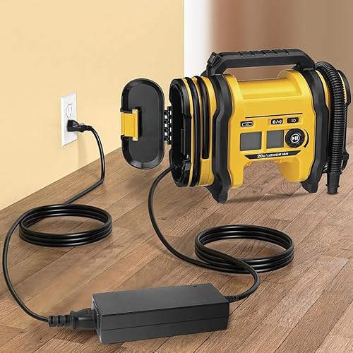 Miniatura 5 de Cargador de 13.8 V N557514 Fuente de alimentación de inflado, compatible con DeWalt DCC020IB Infladores inalámbricos de 1 y 2 neumáticos, adecuado