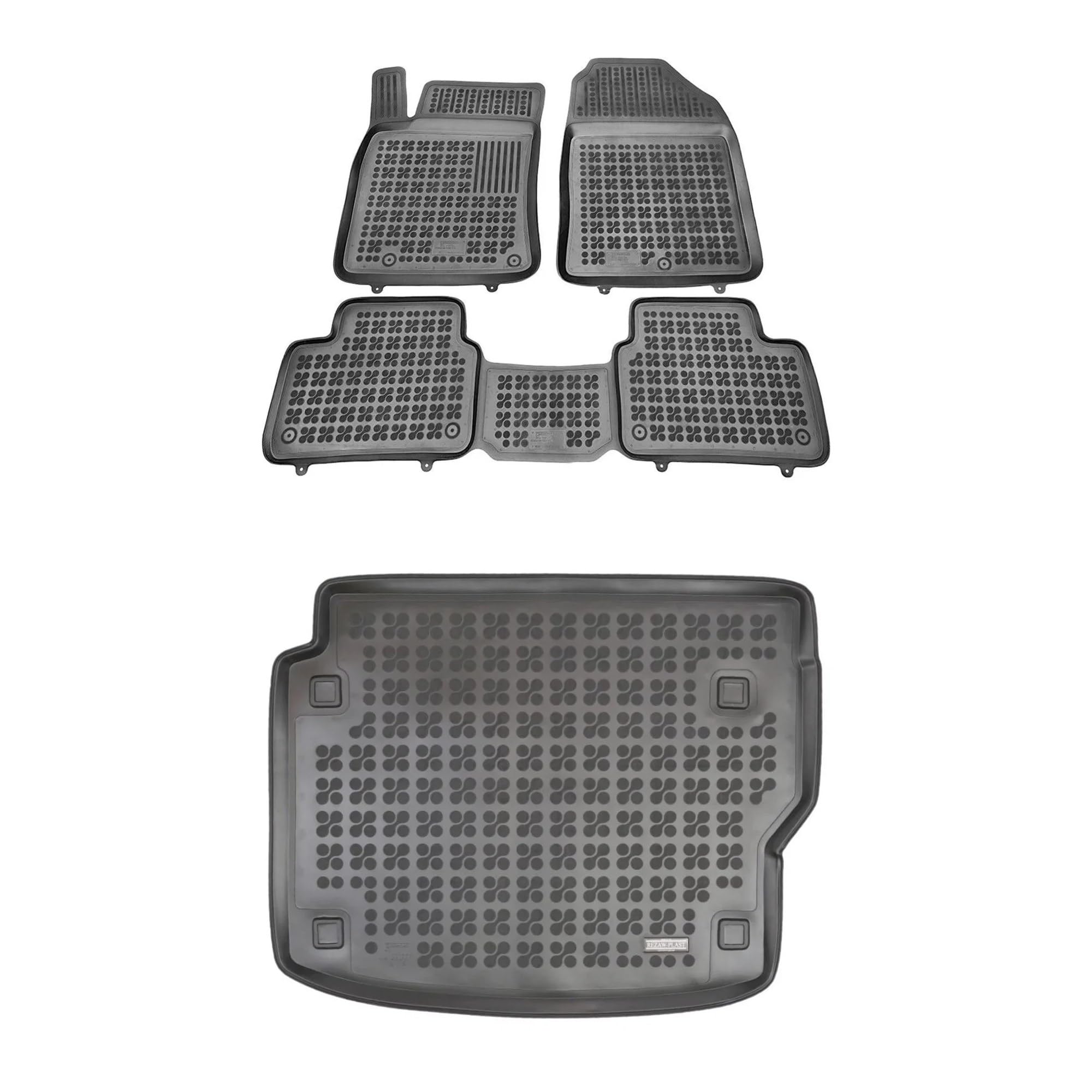 MOTOS Set De Alfombrillas De Goma Y Alfombrillas De Maletero Adecuado Para Kia Xceed Desde 2019