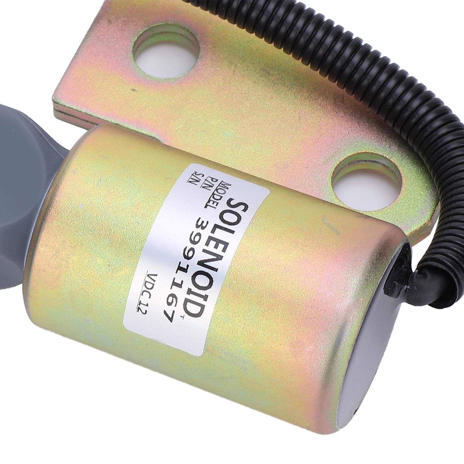 Cocoarm Zawór Elektromagnetyczny Wyłączający 12V żelazna Obudowa Zawór Elektromagnetyczny 3991167 dla 4BT R130 R170 Wymiana Oleju Silnikowego Odcięcie Płomienia