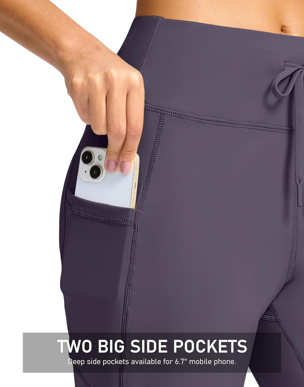 G Gradual Yoga Capri Pants for Women with Pockets High Waist Capris Leggings Tummy Control Straight Workout Summer Crop Pants - Image 4