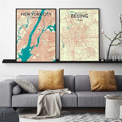 Miniatura 5 de Pósteres de mapa de la ciudad de La Habana, impresión de Cuba Mapa de La Habana, póster colorido de mapa de América del Sur, mapa de la ciudad, arte