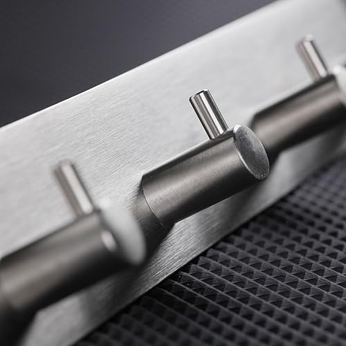 Miniatura 2 de Ganchos autoadhesivos para toallas de baño, ganchos de níquel cepillado para colgar en la pared, ganchos adhesivos para toallas de baño, ganchos de