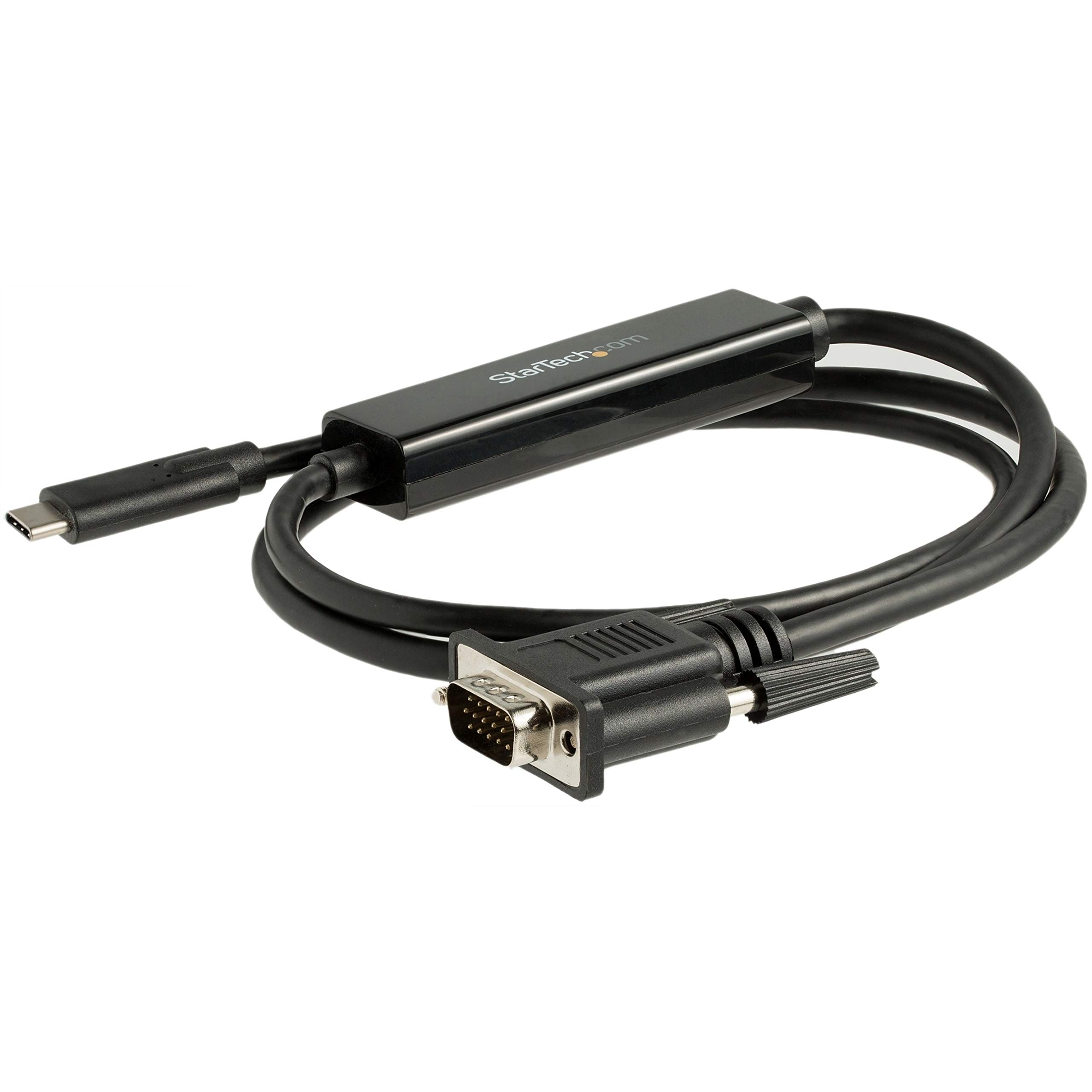 StarTech.com Cable Adaptador USB-C a VGA - 1m - Cable Conversor de USB-C a VGA - USB Type-C - 1920x1200