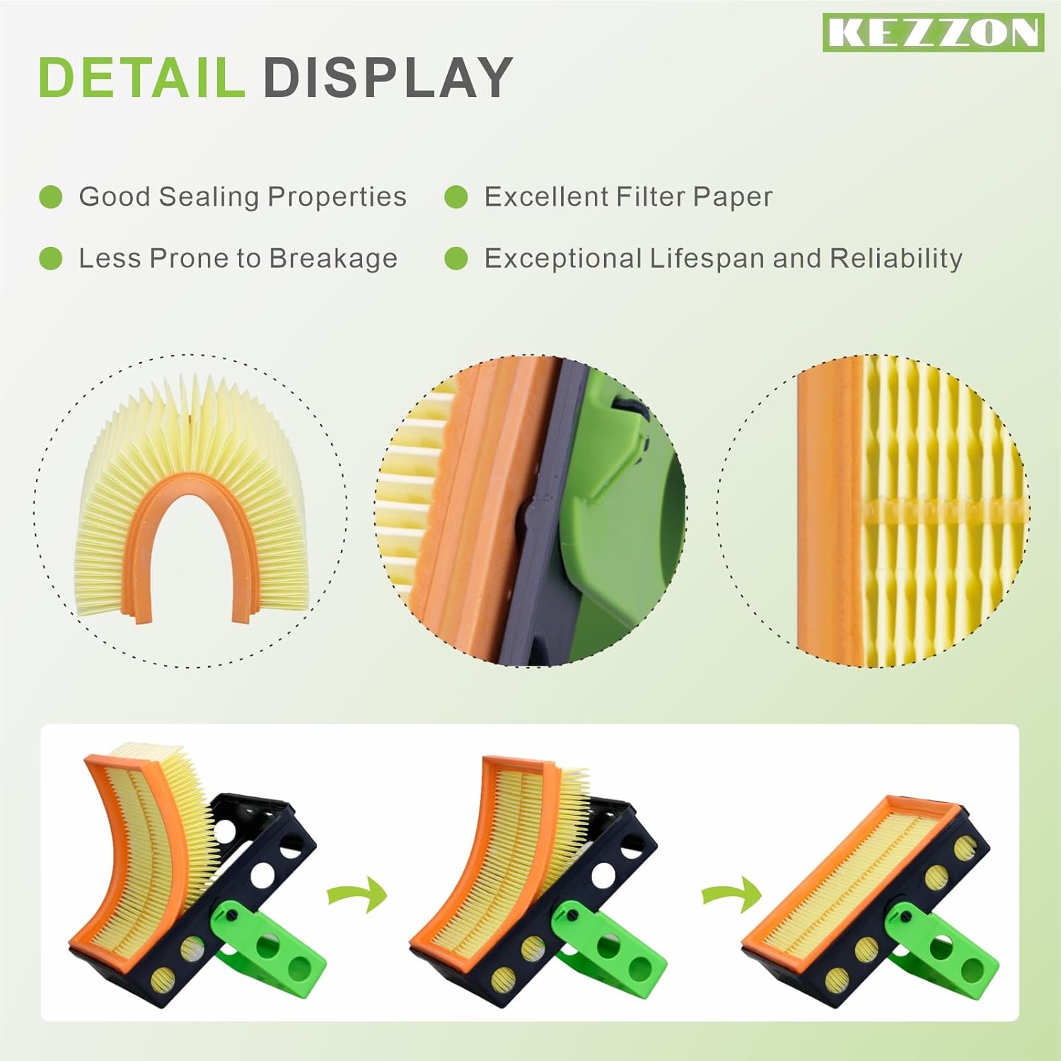 496170 Main Filter Element 2 Pack Compatible with Festool CT 26, CT 36, CT 48 Dust Extractor Vacuum – Replacement Cartridge Filter