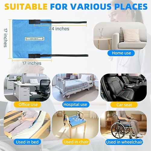 Miniatura 6 de Accesorios para sillas de ruedassillas, cojín de asiento antideslizante con asas, almohadilla de soporte de oficina, hoja deslizante tubular de una