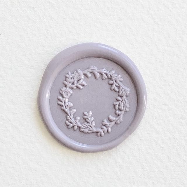 UNIQOOO Garden Wreath Wild Floral Wax Seal Stamp | Botanical Garland Stamp Perfect for Wedding Invitation, Cards, Tags, Envelope, Snail Mail, Gift Wrap, Wine Package,Bullet Journal DIY Project