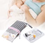 Damero Sac de pièces de pompe à sein, sac de pièces pour pompe à poitrine sèche humide, sac à pompe avec tampon imperméable et sac en mesh, Arrow grise