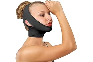 Neck Compression Garment: Post-Surgical Chin Strap for Jawline Definition
