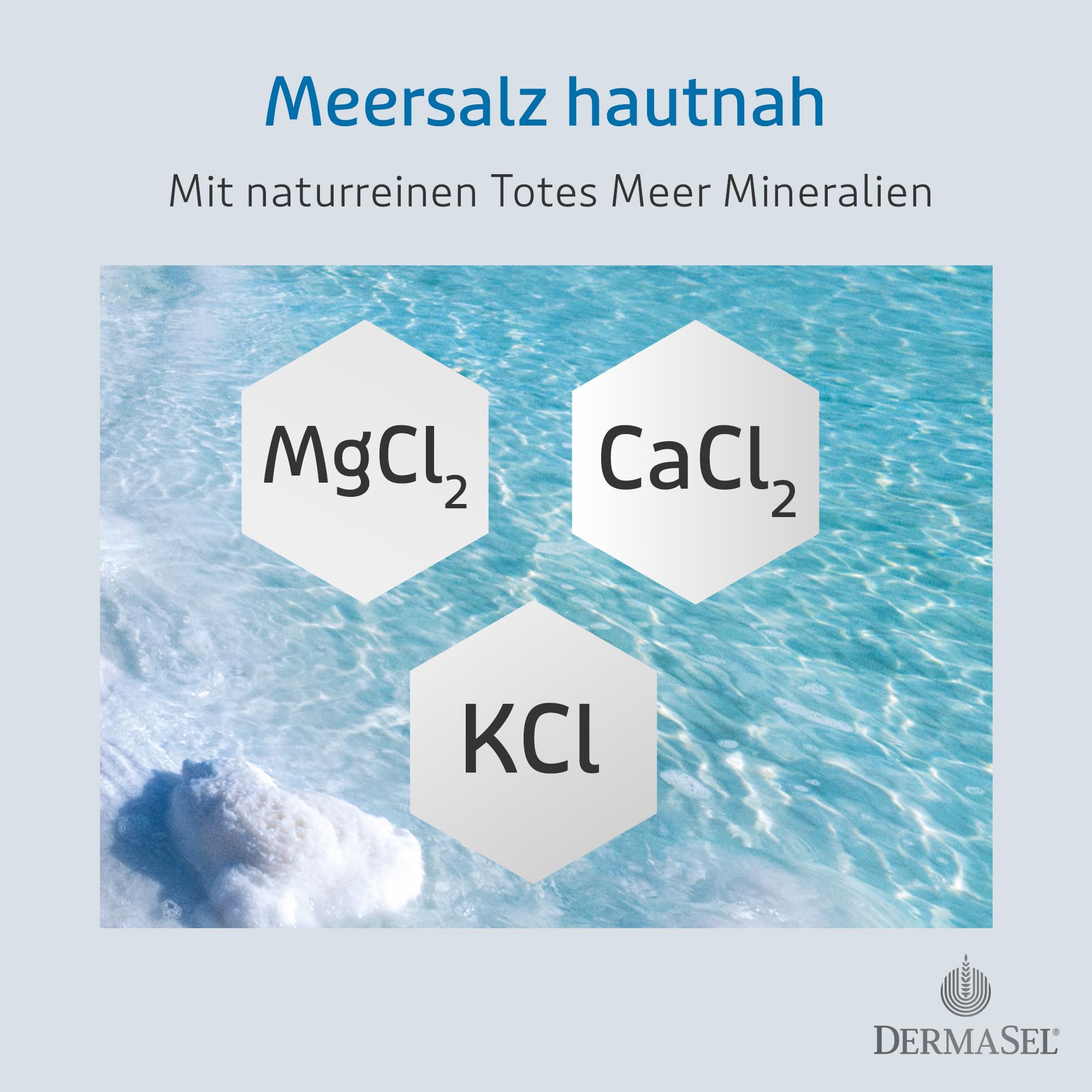 Dermasel Aqua Totes Meer Badesalz Pur, sale da bagno puro del Mar Morto, 5 kg