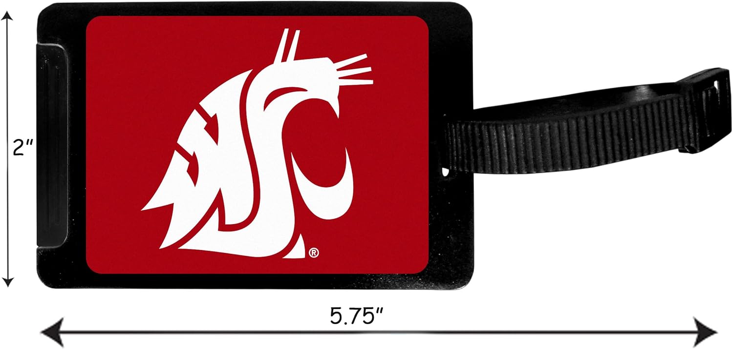 Siskiyou NCAA Washington State Cougars Luggage Tag Black, 3.25"