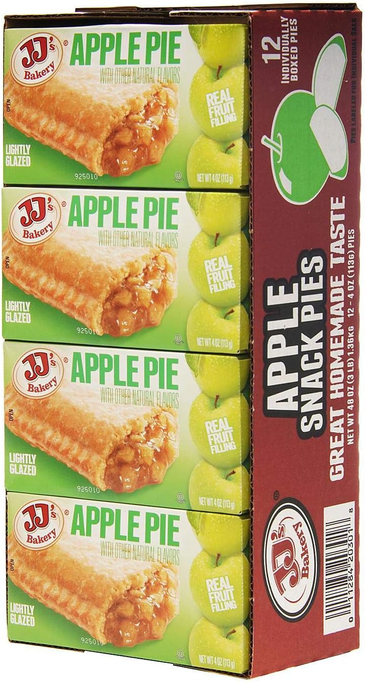 JJ's Bakery Apple Snack Pies 4oz 12 pack (48oz Package)