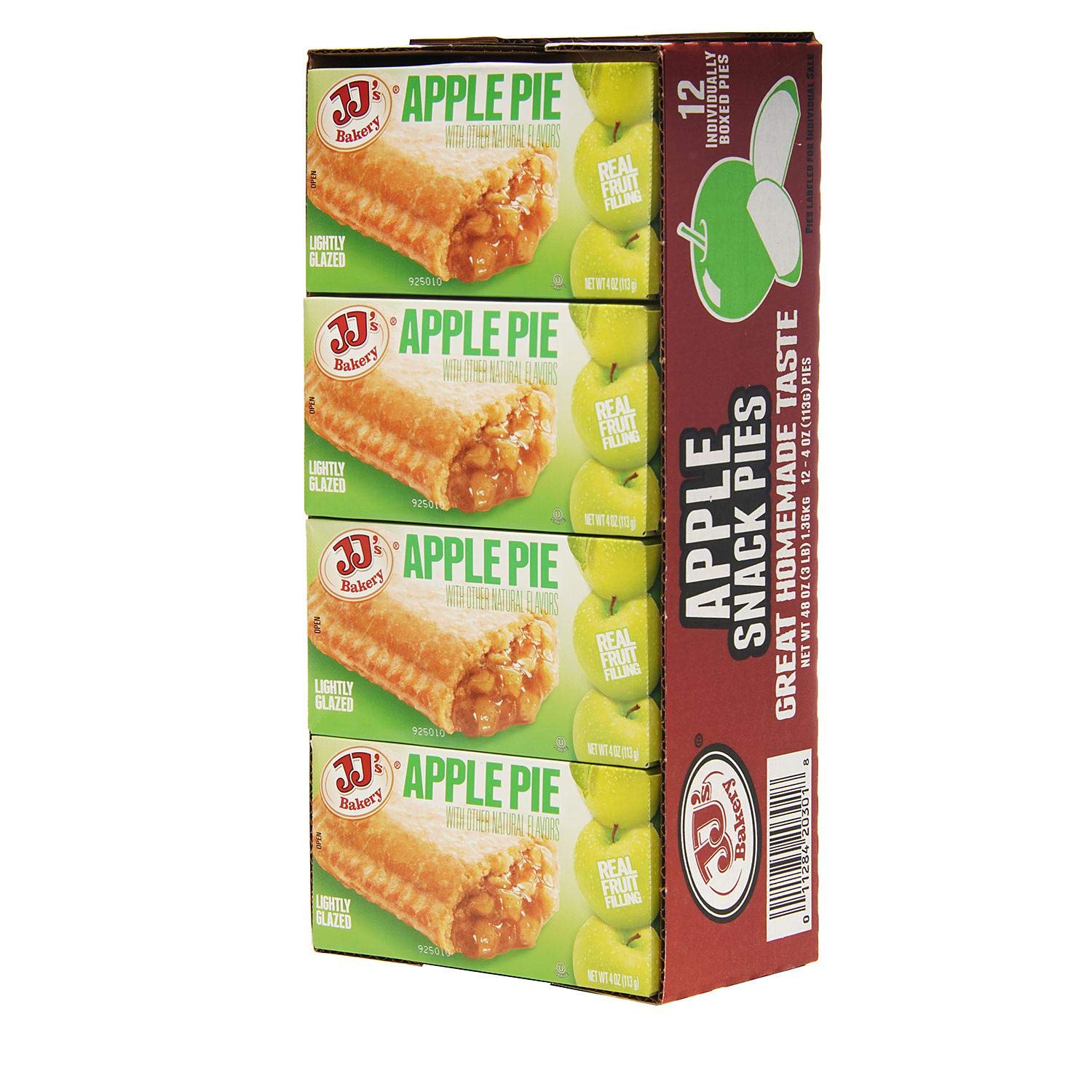 JJ's Bakery Apple Snack Pies 4oz 12 pack (48oz Package)