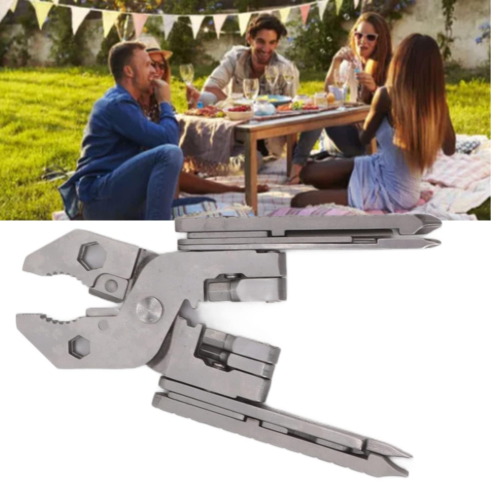 Micro outil multifonction de poche, pince à outils multifonction en acier, tournevis en acier, clé à dénuder, outil multifonction portable, pliable, cadeau idéal pour papa