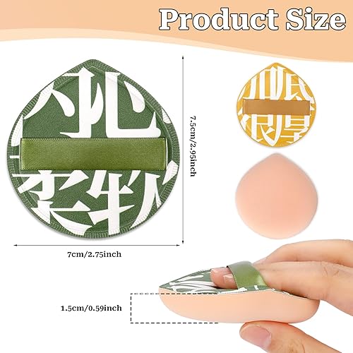 Miniatura 6 de 2 esponjas grandes de lágrima para polvo facial, polvo húmedo y seco, esponja de maquillaje, esponja de base suave, esponja de maquillaje para base