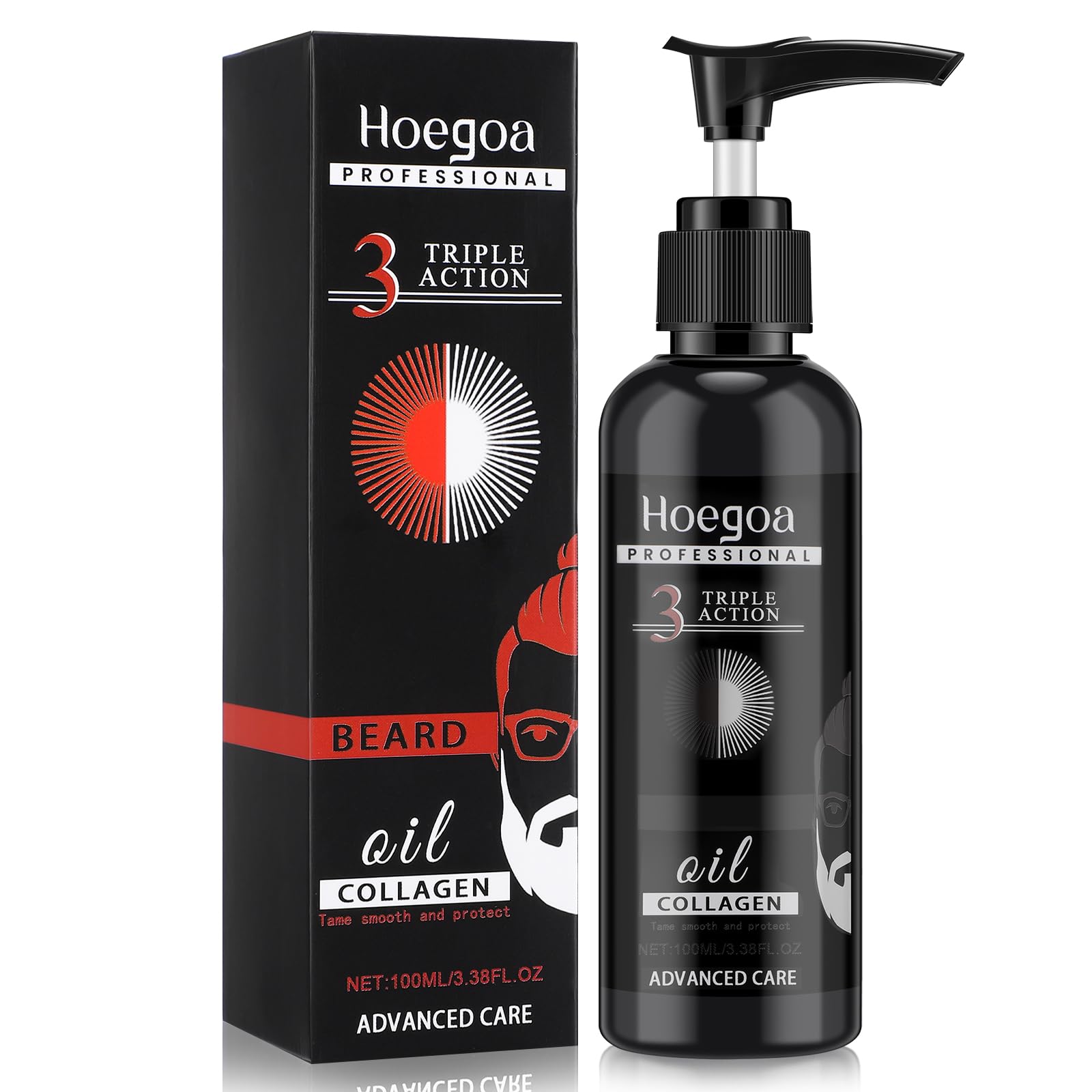 Beard Growth Oil, 100ML Beard Grooming Oil for Patchy Beard and Hair, Beard and Hair Care Oil, Suitable for Men and Women