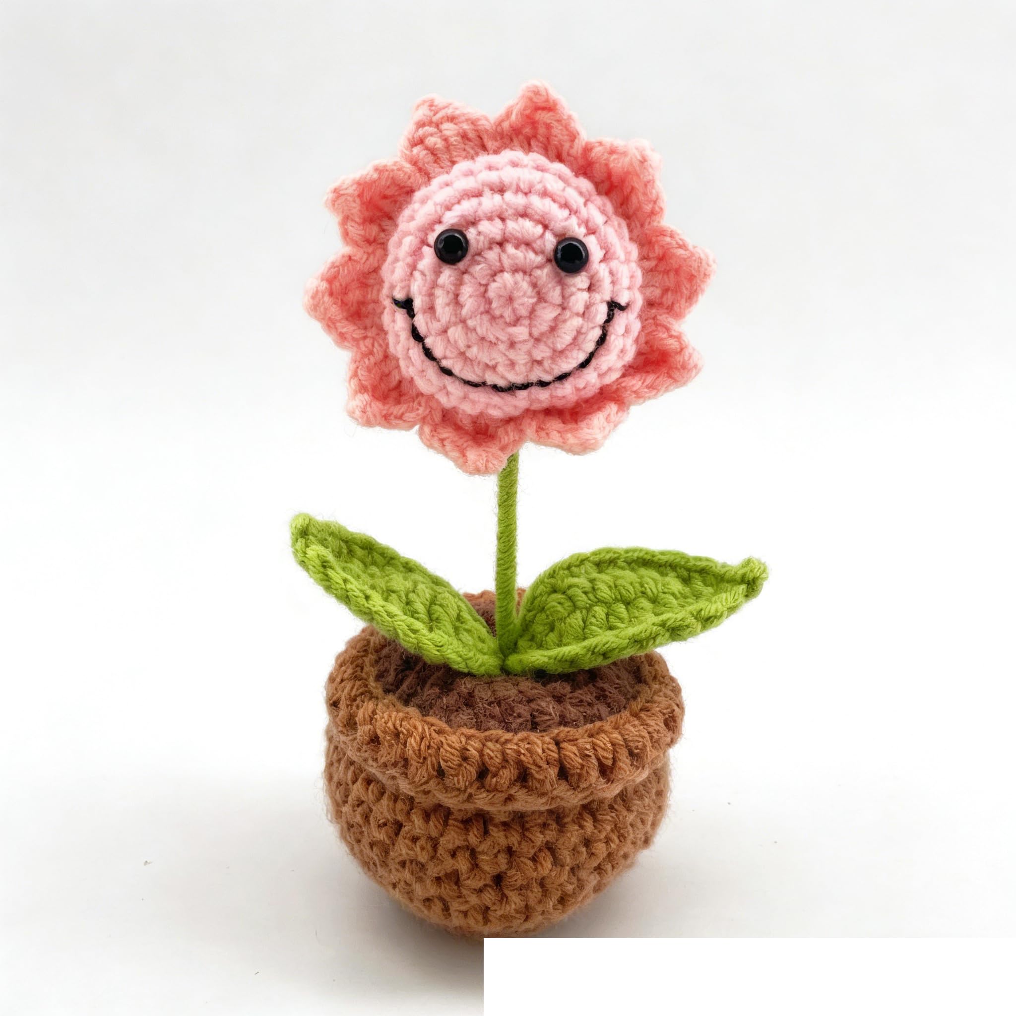 Tournesols crochet fait à la main avec carte message cadeau positif
