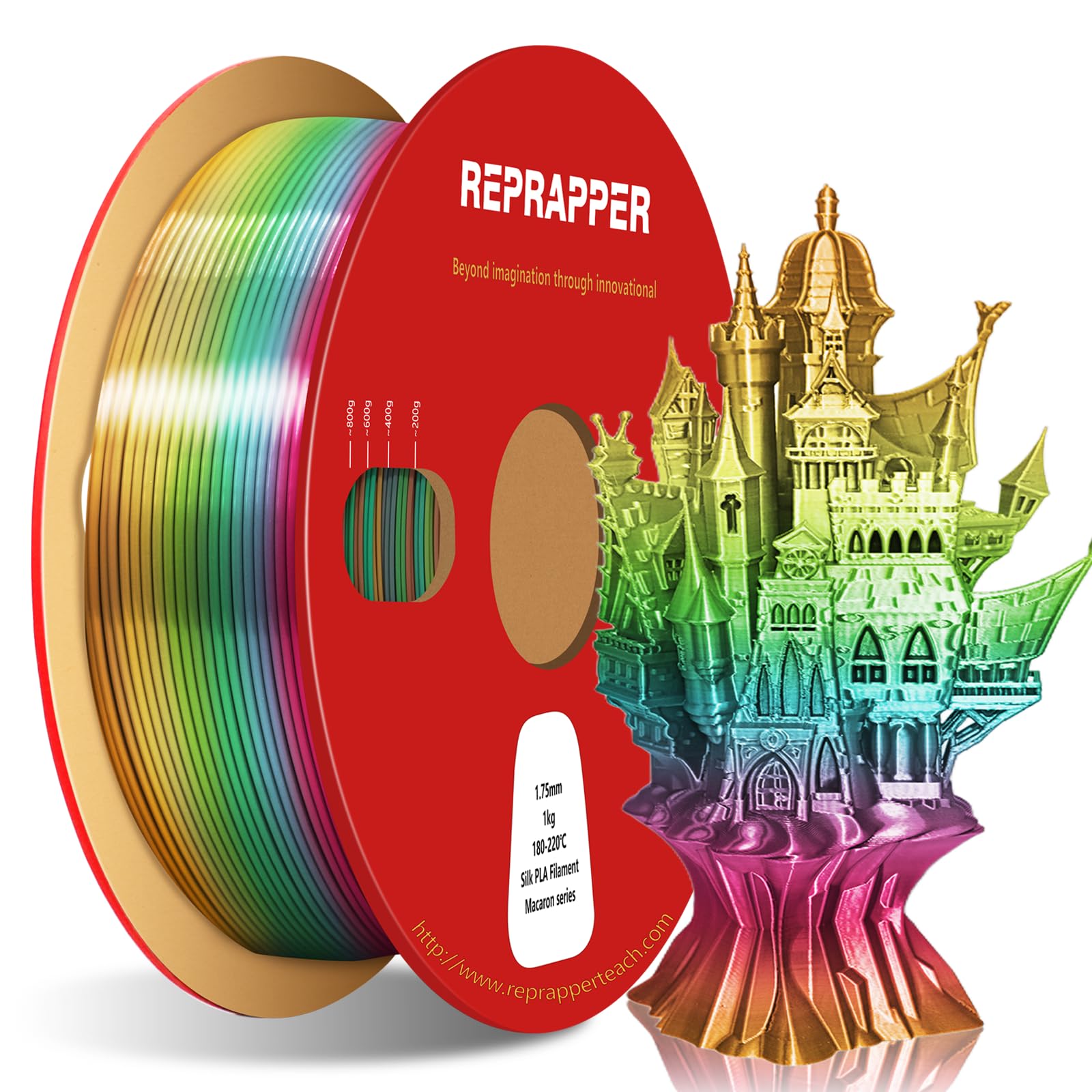 Dual Color PLA Filament - 4 Assorted Spools -26